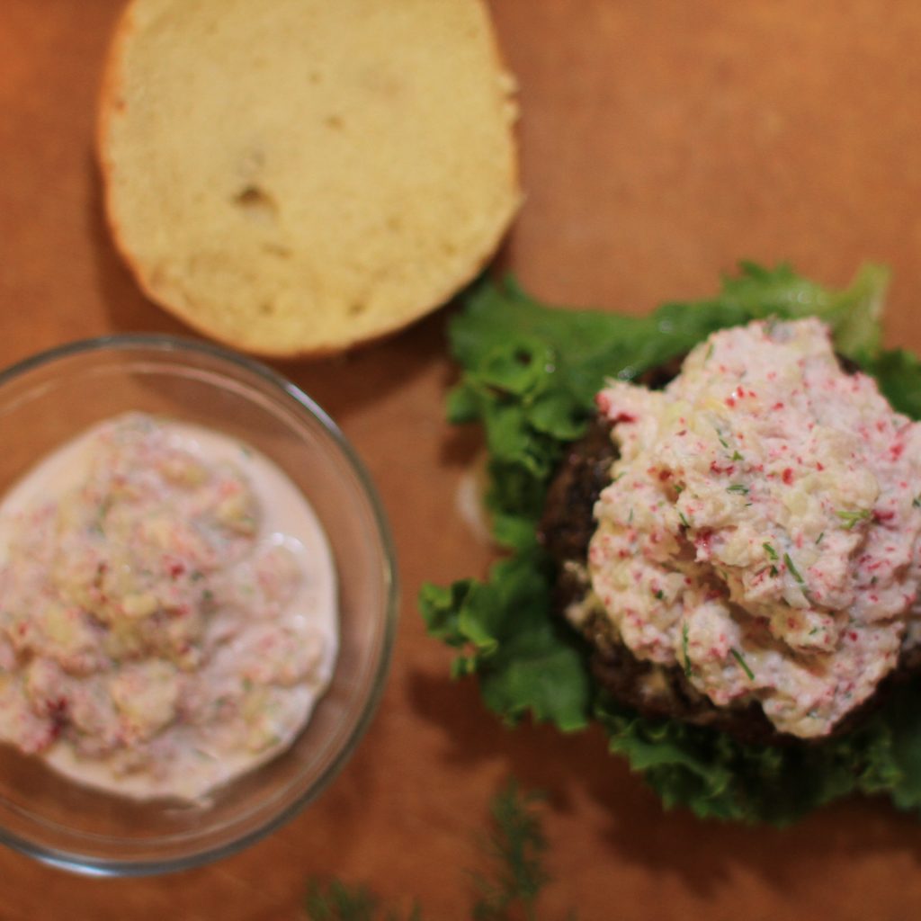 Totally Radish Burger Open-Face